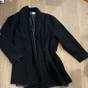 Women's Open-Front Wool Coat Jacket